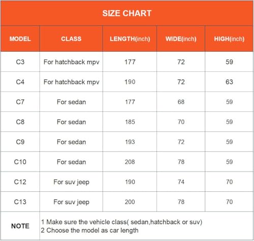 Kayme Car Covers for Automobiles Waterproof All Weather Sun Uv Rain Protection with Zipper Mirror Pocket Fit Sedan Toyota Prius, Mercedes Benz CLK, Cadillac ATS, Nissan Sentra .(178 to 185 Inch) 3L - size: C8 For Sedan-Length ( 178-184 inch )