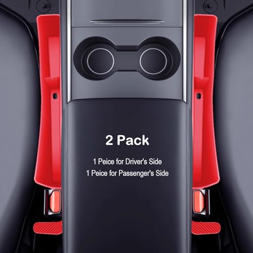 Car Seat Gap Filler Organizer, 2 Pack No-Drop Seat Side Gap Filler Plug Strip with Storage & Belt Slot, Universal Fit Auto Catcher Fill The Gap Between Seat & Console for Car, SUV, Truck, Red - color: Red, TPE