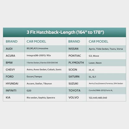 Hatchback Car Cover Waterproof All Weather for Automobiles, Universal Fit for Honda Fit, Ford Focus, Subaru Impreza, Toyota Matrix, VW Golf. Rain Winter Sun Protection. (Length: 164"-178") - size: 3 Fit Hatchback-length (164" to 178")
