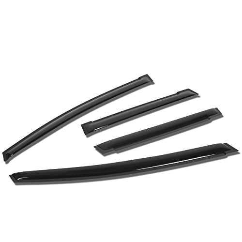 Auto Dynasty Window Visors Compatible with 09-14 Honda Fit, 4Pcs Front & Rear Tape-On Window Vent Visor Deflectors Rain Guard, Glossy Dark Smoke - size: 09-14 Honda Fit