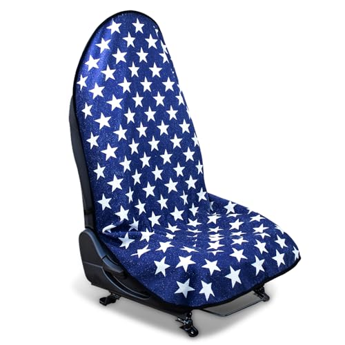 Waterproof Sweating Car Seat Cover for Post Gym Workout, Running, Swimming, Beach and Hiking, Universal Fit Non-Slip Bucket Seat Protector for Cars SUV Trucks, Machine Washable (Star) - color: Star