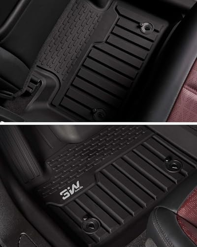 3W Floor Mats Fit for 2024-2025 2026 Chevrolet Chevy Equinox EV (Non Fuel), TPE All Weather Custom Fit for Chevrolet Equinox EV (Non Fuel) Accessories 1st and 2nd Row Full Set Car mats - size: Chevy Equinox EV 2024-2025 Floor Mats