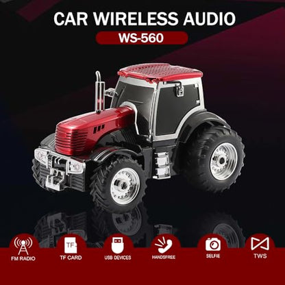 WSTER Car Model Bluetooth Replica Speakers Collection – Portable Wireless Speakers with HD Sound, LED Party Lights, FM Radio, TWS Stereo, Built-in Mic, Awesome Gifts for Friends (WS-560)