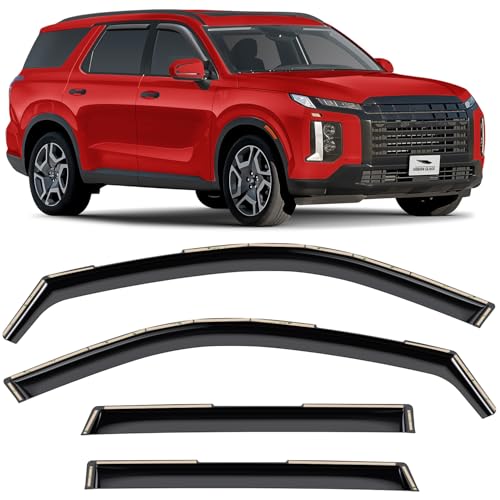 Voron Glass in-Channel Extra Durable Rain Guards for Hyundai Palisade 2020-2025, Window Deflectors, Vent Window Visors, 4 Pieces - 200927 - color: For Palisade 20-25