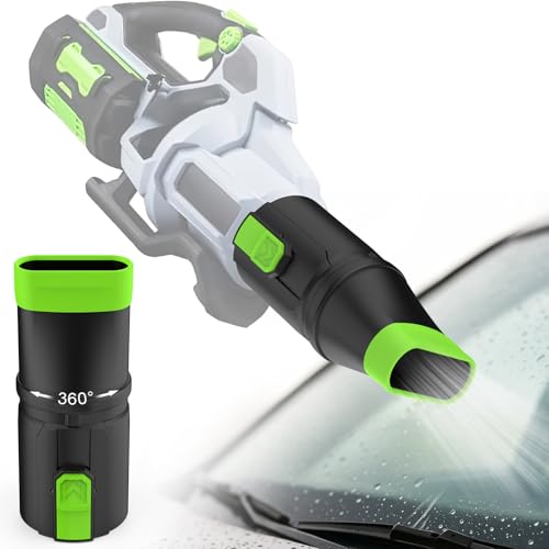 Sealegend Car Drying Nozzle Compatible with EGO Leaf Blower Models 530 575 580 615 650 670 765, Compact Nozzle Attachment for Easy Snow & Leaves Removing, 360°Rotation & Scratch Protection, 9.5 in. - color: Green