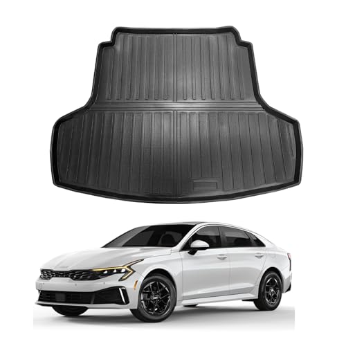 Vanseno Cargo Liner for Kia K5 2020-2025 2026 Trunk Mat Cargo Mat All Weather TPE Rubber Protection Mat for 2020 2021 2022 2023 2024 2025 2026 Kia K5 Accessories - color: Fit 2020-2026 Kia K5