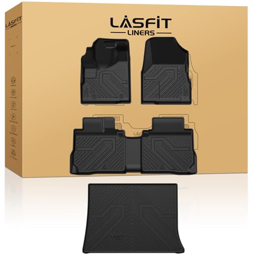 LASFIT Floor Mats & Cargo Liner for Chevrolet Chevy Equinox/GMC Terrain 2012-2017, All Weather TPE Custom Fit Floor Mats for Cars, Car Floor Mats Full Set for Equinox/Terrain Accessories, 4PCS - size: Floor Mats for Equinox/Terrain 2012-2017