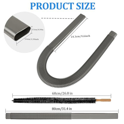 Dryer Vent Lint Vacuum Atttachments Kit and Crevice Tool for Dyson Gen 5 V15 V12 V11 V10 V8 V7 Detect Outsize Slim Absolute Cyclone Vacuum Cleaner Nozzle Flexible Dryer Lint Remove Hose Cleaner Kit - style: Dryer Hose Kit Gray