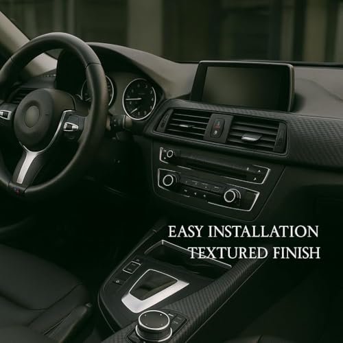 RockRose 3D Matte 3D Black Carbon Fiber Vinyl Wrap, Anti-Wrinkle, Air Release Automotive Bubble Wrap, Self Adhesive Car Vinyl Sticker DIY Decals 5FT x 15FT - color: 3D Black, size: 5FT x 15FT