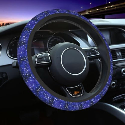Galaxy Starry Sky Steering Wheel Covers Non Slip Neoprene Universal 15 Inch Steering Wheel Protector Car Cover for Men Women - color: Galaxy Starry Sky