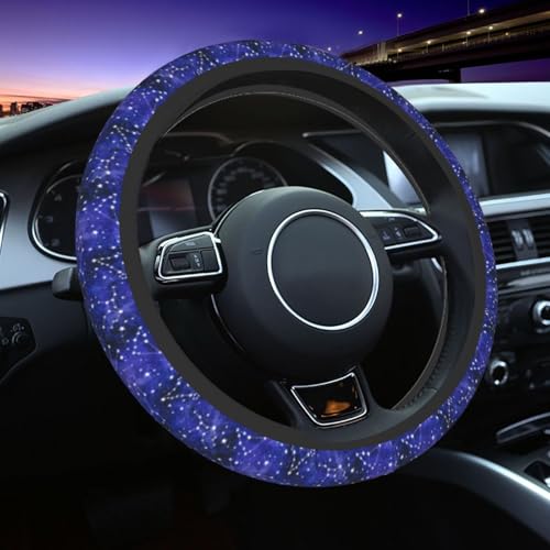 Galaxy Starry Sky Steering Wheel Covers Non Slip Neoprene Universal 15 Inch Steering Wheel Protector Car Cover for Men Women - color: Galaxy Starry Sky