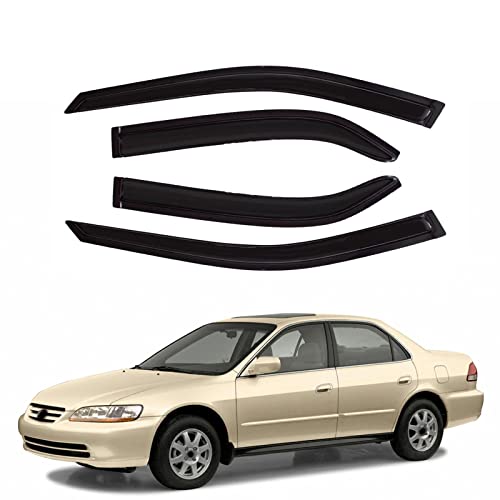 Wind Deflector Compatible with Honda Accord 4Door Sedan 1998-2002 Sun Rain Guards Smoke Window Visors 94959 - size: For 1998-2002 Accord 4-Door Sedan