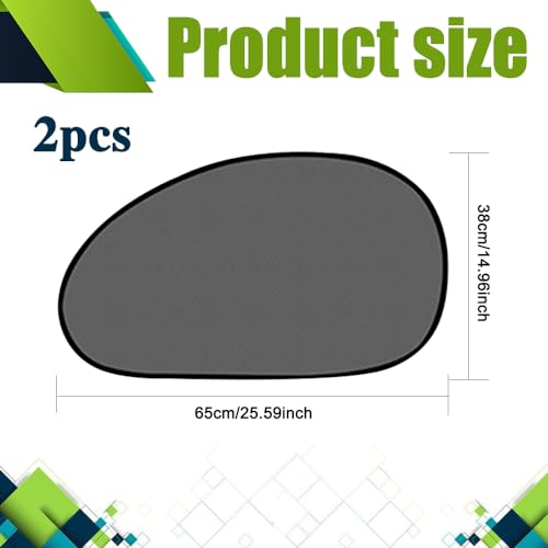2PCS Car Window Shade, 25"×15" Side Window Sun Shade Blocker with Suction Cups, Mesh Vehicle Window Screen Provide Glare and UV Rays Protection for Baby, Universal Car Accessories for Most Models - color: 25.3"x14.5"/2PCS