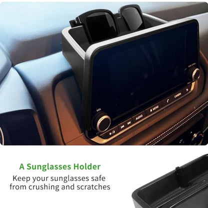 Zxiaochun 3PCS Center Console Organizer Compatible with 2021-2025 2026 Nissan Rogue S/SV/Rock Creek Accessories, Dashboard Tray Armrest Storage Box Lower Center Console Tray (Only Fit 8-Inch Screen) - size: 3PCS Center Console Tray