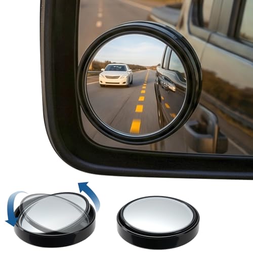 JOYTUTUS Blind Spot Mirror 2 Pack HD Frameless Convex Glass for Wide Angle View and Safer Lane Changing Compatible with Cars SUVs Trucks RVs Easy Stick On & Long Lasting Durability