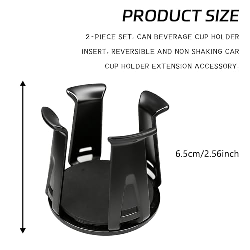 Car Cup Holder Expander, Adjustable Vehicle Energy Drink Holder Insert with Adaptive Clamping Arm Automotive Cups Holders Adapter for Car Slim Cans, Bottle Water Cups, Adhesive Drink Storage Rack