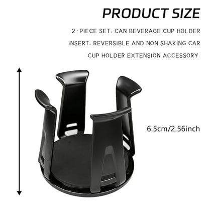 Car Cup Holder Expander, Adjustable Vehicle Energy Drink Holder Insert with Adaptive Clamping Arm Automotive Cups Holders Adapter for Car Slim Cans, Bottle Water Cups, Adhesive Drink Storage Rack