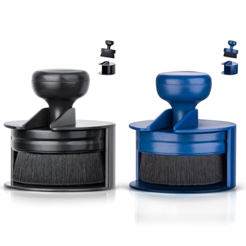 BABYSHEEP Car Tire Shine Applicator,Vegan Tire Shine Brush with Stand for Auto Detailing Cleaning Service,Black+Blue (2pc) - color: Black & Blue, size: 2
