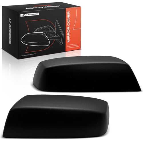 A-Premium 2 PCS Driver and Passenger Side Rearview Mirror Covers Caps - Compatible with Chevrolet Silverado 1500 LD 2019 & GMC Sierra 1500 2500 HD - Textured Black, Without Turn Signal Hole - color: Textured Black