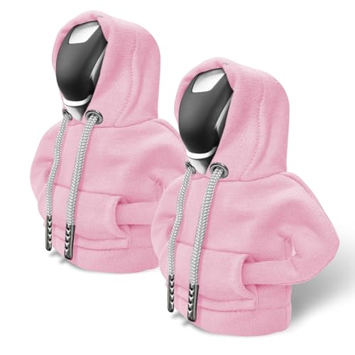 Gear Shift Hoodie, Gear Shift Cover, Funny Car Gear Shift Cover, Automotive Interior Cute Gadgets, Automotive Interior Accessories and Decoration (Pink-2PCS) - color: Pink-2PCS