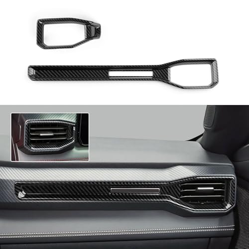 Youtaiche ABS Interior Dashboard Air Vent AC Outlet Cover Trim for 2024 2025 2026 Ford Mustang Accessories (Carbon Fiber Grain) - color: Dashboard Air Vent