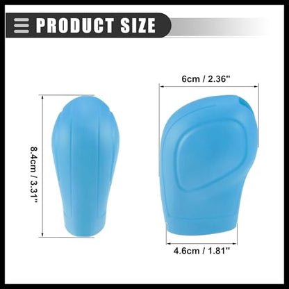 Universal Car Gear Shift Cover Comfortable Handbrake Shifter Cover, Anti-Slip, Silicone, Blue, 2 Pcs Durable Material