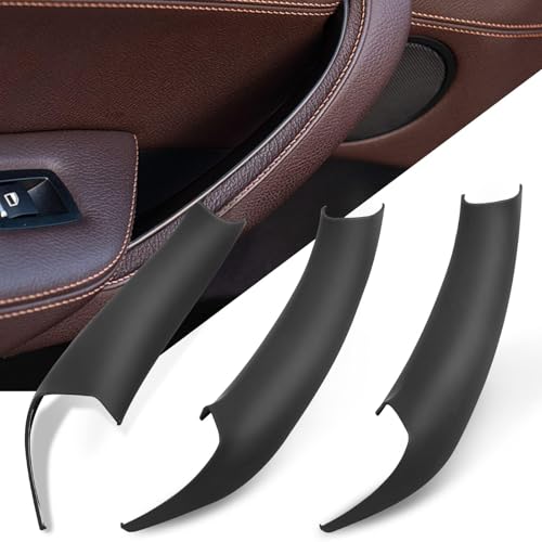 Jaronx Compatible with BMW X3 F25/X4 F26 Door Handle Covers,3PCS Interior Door Pull Handle Covers for BMW X3 F25 2010-2016, X4 F26 2014-2017, Left and Right Side(Black)