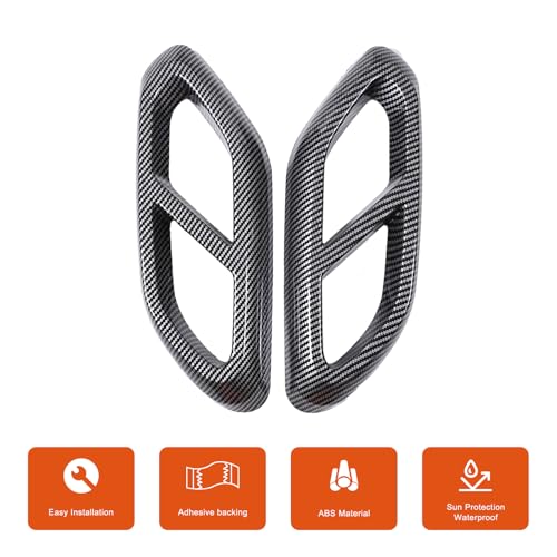 2PCS Car Exhaust Pipe Cover Compatible with Mercedes-Benz GLC Class 2023 Exhaust Tail Pipe Cover Trim Rear Bumper Exhaust Pipe Cover ABS Exterior Accessories (Carbon Fiber) - style: Carbon Fiber