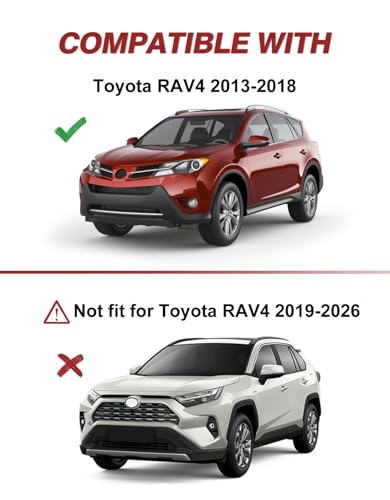 in-Channel Window Rain Guards Fit for Toyota RAV4 2013-2018, Extra Durable Window Visors Window Deflectors Vent Visors Vent Shades Car Accessories-4 pcs - size: Fit for 2013-2018 Toyota RAV4