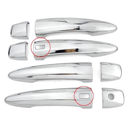 Chrome Exterior Door Handle Cover Trim for Nissan Altima Sentra 2020-2025 X-Trail T33 Rogue 2021-2024 Qashqai Accessories Decor (with Smart Key Holes) - style: With Smart Key Holes