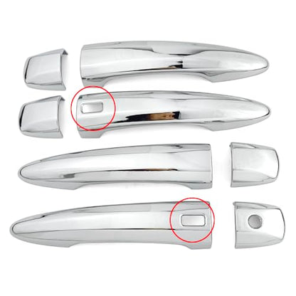 Chrome Exterior Door Handle Cover Trim for Nissan Altima Sentra 2020-2025 X-Trail T33 Rogue 2021-2024 Qashqai Accessories Decor (with Smart Key Holes) - style: With Smart Key Holes