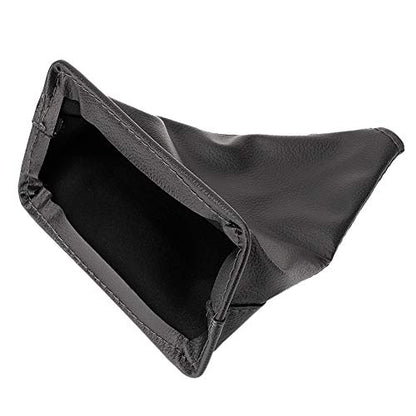 Qiilu Universal Shifter Boot Car Gear Shift Boot Cover PU Leather Gear Shift Knob Gaiter Boot Dustproof Cover Replacement for Corolla