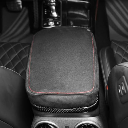 Armrest Box Cover Center Console Pad Waterproof Memory Foam Armrest Cushion Covers Compatible with KIA Stinger 2018-2023-Black