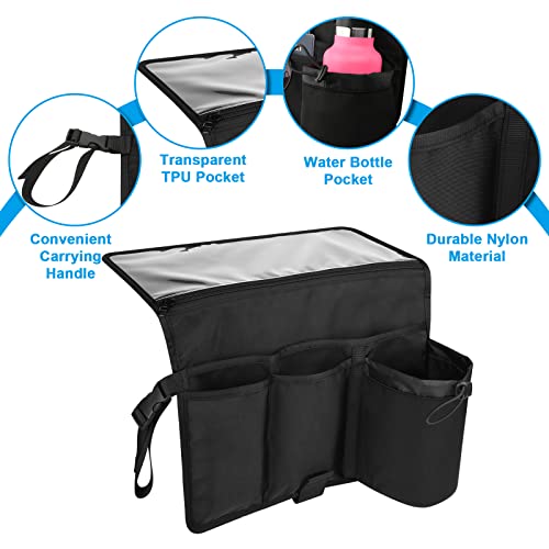 Cosmos Airplane Seatback Organizer Flight Travel Essentials Seat Back Storage Bag Airline Seat Hanging Pockets for Tablet, Magazines, Phone and Water Bottle | Keep Personal Items Clean & Organized
