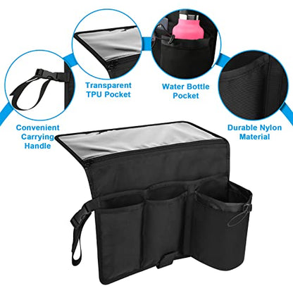 Cosmos Airplane Seatback Organizer Flight Travel Essentials Seat Back Storage Bag Airline Seat Hanging Pockets for Tablet, Magazines, Phone and Water Bottle | Keep Personal Items Clean & Organized