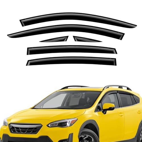 Extra Durable Window Deflectors Tape-On Window Visors Rain Guards Fit for Subaru XV Crosstrek 2018-2023, Sun Visors, Wind Vent for Shades, Exterior Car Accessories - 6pcs. AG0297 - color: For Subaru XV Crosstrek 18-23