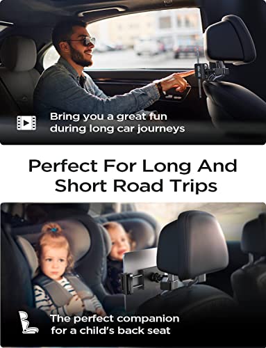 LISEN for iPad Car Holder Back Seat headrest Tablet Holder, Road Trip Essentials Accessories for Women Men Kids Gifts, for Fire HD 2026 iPad Pro 11/13" Air Mini, iPhone, Galaxy Tab, 4.7-12.9" Devices - size: 4.7-12.9