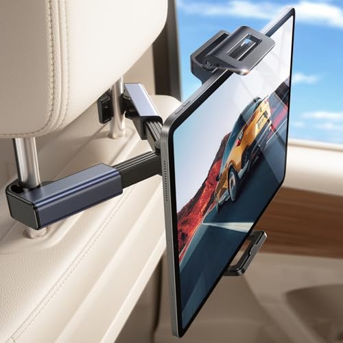 LISEN for iPad Car Holder Back Seat headrest Tablet Holder, Road Trip Essentials Accessories for Women Men Kids Gifts, for Fire HD 2026 iPad Pro 11/13" Air Mini, iPhone, Galaxy Tab, 4.7-12.9" Devices - size: 4.7-12.9