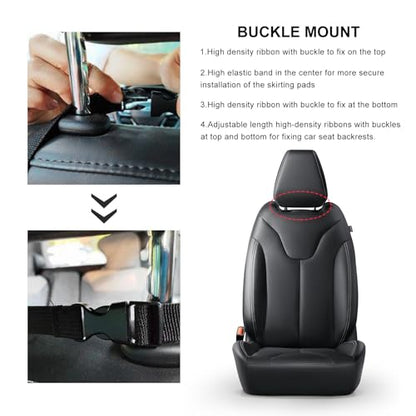 2PCS Back Seat Protector for Car, Extra Large Kick Mat Seat Back Cover with 2 Storage Pockets, Automotive Backseat Organizer Waterproof Protective Cover for Kids Pets