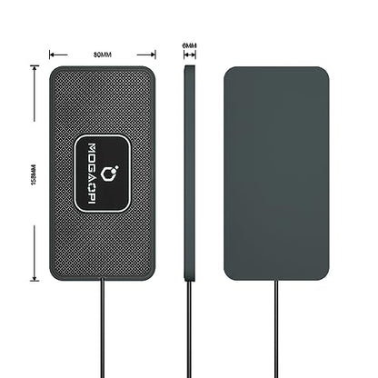 Wireless Charging Pad for Car, MOGAOPI 15W Type C Wireless Charger Car, PD20W Fast Car Charger Compatible with iPhone 16 Pro Max/15 Plus/14/13/12 AirPods Pro Samsung S23/S22/21 (30 cm Cable)