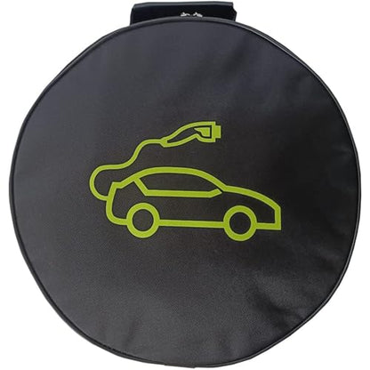 black 1pc jumper cable bag, car storage bag for charger, cable organizer, Includes EV charging cables for electric vehicles (Circle) - size: Circle