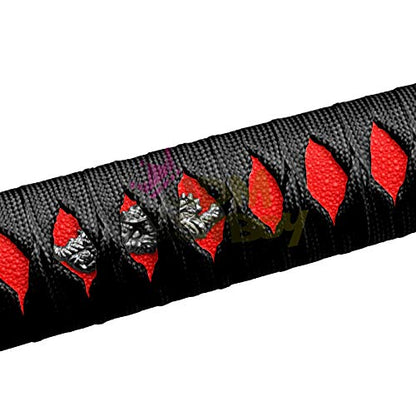 JDMBESTBOY Samurai Sword Black Red Shift Knob Shifter Alloy Katana Adapters Universal 20cm - color: Black Red, size: 20cm