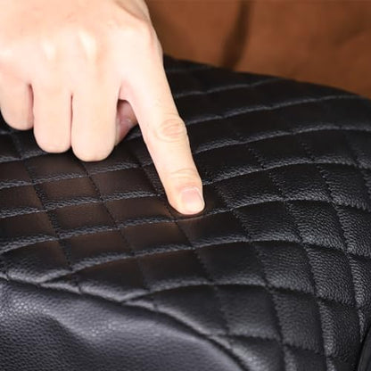 Armrest Box Cover Center Console Pad Compatible with Ineos Grenadier 2020-2024, Comfortable, Breathable, Waterproof Leather Center Console Armrest Cushion (Black) - color: Black