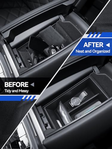 for BMW X5/X6/X7 Center Console Organizer 2020 2021 2022 2023 2024 2025 2026 BMW X5/X6/X7 Accessories Armrest Tray Middle Storage Box Insert Container Durable ABS Plastic - size: for 2020-2026 BMW X5/X6/X7