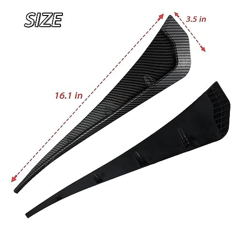 Carbon Fiber Style Car Fender Side Vents Decoration Sticker Trim ABS Material Spoiler Fender Decorative Stickers Air Flow Intake Hole Grille Auto Exterior Universal Accessories (Carbon Fiber) - size: Carbon Fiber