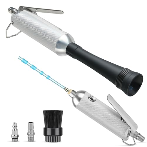 PARAROSE Car Detailing Cleaning Gun,Car Detailing Kit Interior Cleaner,High Pressure Blower Gun,Car Detailing Tools for Car Quickly Blasts Dirt and Dust Works with Air (Silver) - color: Silver