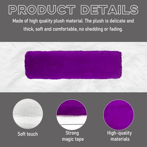 2 PCS Seat Belt Shoulder Pads, Soft Fluffy Plush Seat Belt Shoulder Strap Covers, Comfy Warm Seat Belt Strap Cover Shoulder Cushion for Adult Children, Car Accessories (Purple) - color: Purple