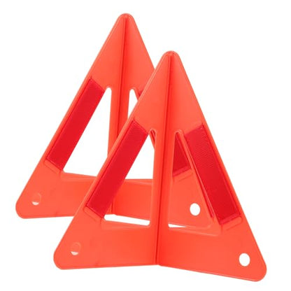 ULTECHNOVO 2sets Reflective Safety Triangles for Car Roadside Emergency Warning Signs High Visibility Compact Storage for Vehicles