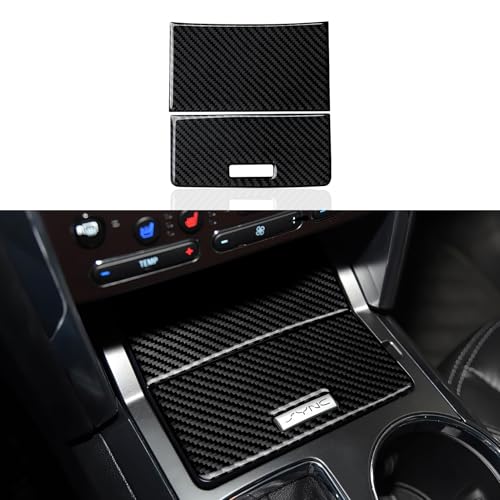 Car Central Gear Shift Decoration Sticker Carbon Fiber Decal Interior Trim Cover for Ford Explorer Sport 2010-2019 Accessories - color: Central Gear Shift Decoration