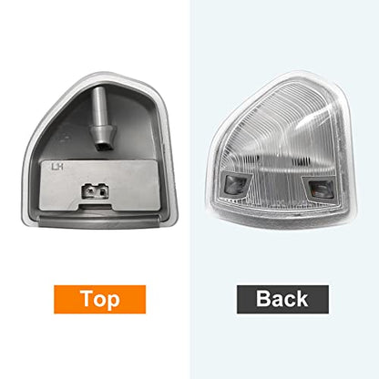 68302828AA 68302829AA Left and Right LED Side Mirror Turn Signal Light Replacement for 2010-2018 Dodge Ram 1500 2500 3500 4500 5500, 2 Pcs (Clear Cover Lens)